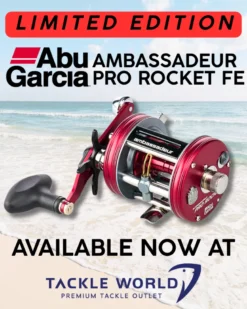 Abu Garcia Limited Edition Ambassadeur Pro Rocket FE Baitcast Reels