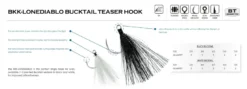 BKK LONEDIABLO White Bucktail Teaser Hooks