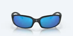 Costa Brine Matte Black Frame With Mirror Blue Lens 580G Polarized Sunglasses