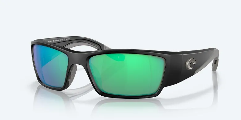 Costa Corbina Pro Matte Black Frame with Green Mirror Lens 580G Polarized Sunglasses