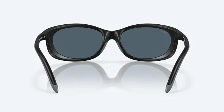 Costa Fathom Matte Black Frame With Gray Mirror Lens 580P Polarized Sunglasses