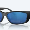 Costa Fisch Readers Matte Black Frame With Blue Mirror Lens 580P Polarized Sunglasses