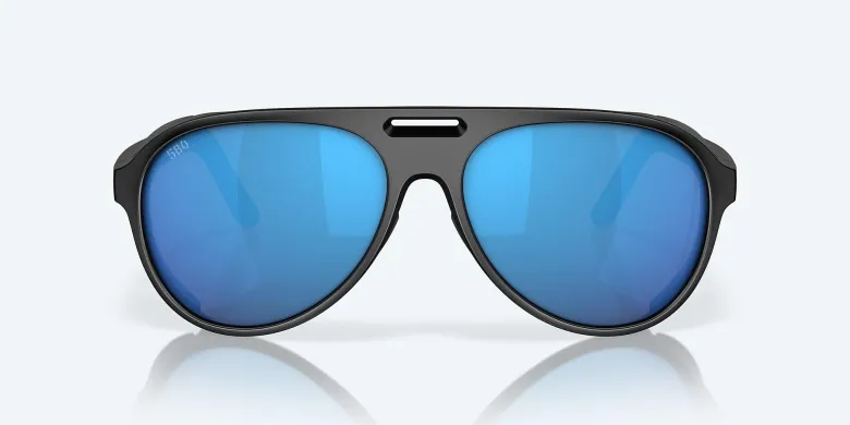 Costa Grand Catalina Matte Black Frame with Blue Mirror Lens 580G Polarized Sunglasses