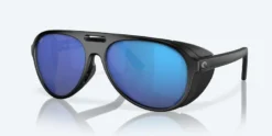 Costa Grand Catalina Matte Black Frame with Blue Mirror Lens 580G Polarized Sunglasses