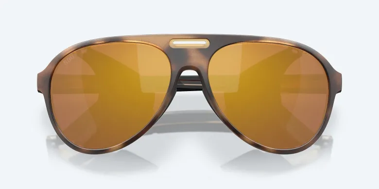 Costa Grand Catalina Matte Tortoise Frame with Gold Mirror Lens 580G Polarized Sunglasses
