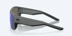 Costa Taxman Matte Gray Frame with Blue Mirror Lens 580G Polarized Sunglasses