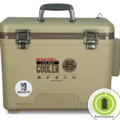 Engel 19 Quart Live Bait Pro Cooler with AP3 Rechargeable Aerator & Stainless Hardware