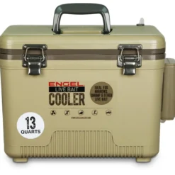 Engel 13 Quart Live Bait Pro Cooler with AP3 Rechargeable Aerator & Stainless Hardware