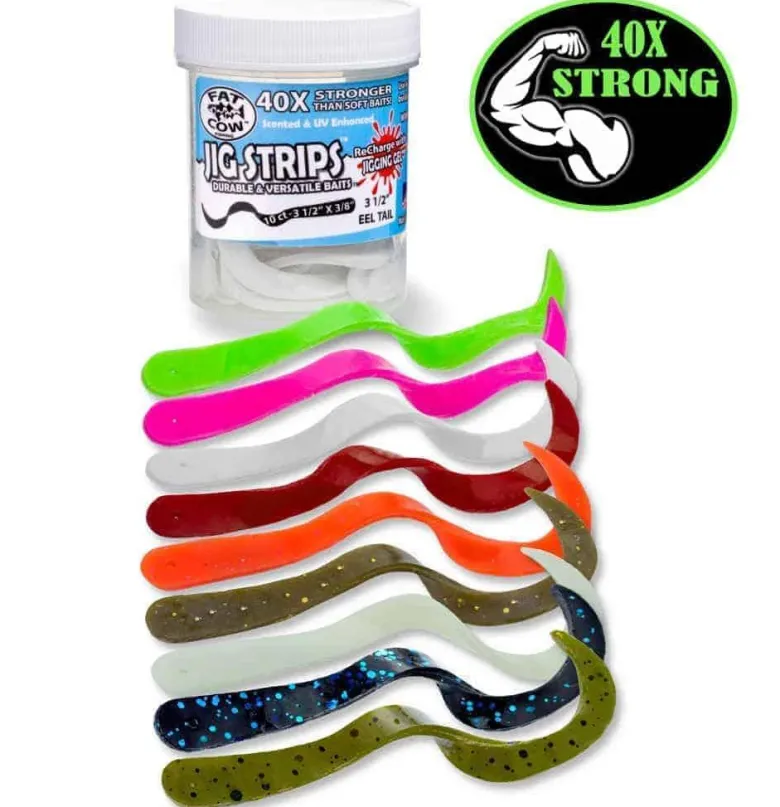 Fat Cow Jig Strips Eel Tail