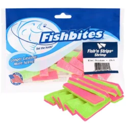 Fishbites Longer Lasting Fish'n Strips Shrimp Scented Soft Baits