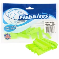 Fishbites Longer Lasting Fish'n Strips Shrimp Scented Soft Baits
