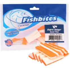 Fishbites Longer Lasting Fish'n Strips Sand Flea Scented Soft Baits