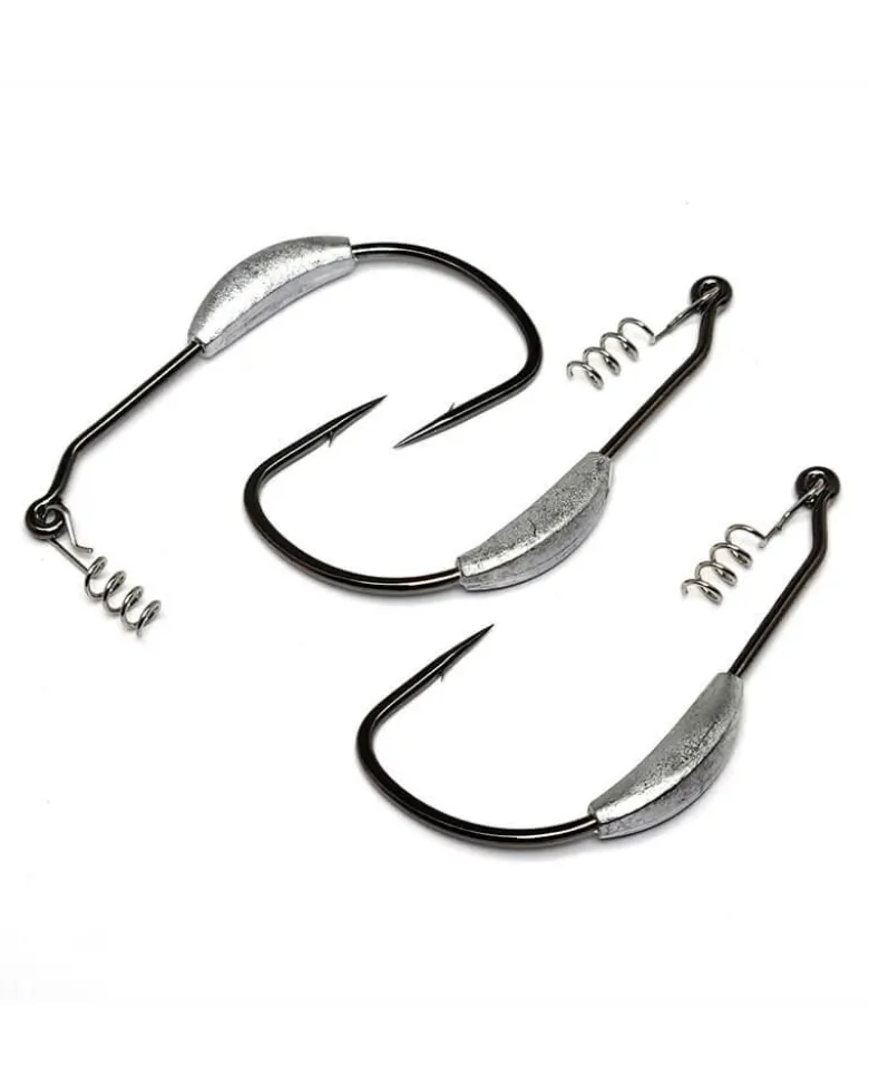 Gamakatsu Superline Spring Lock Weighted Hooks NS Black