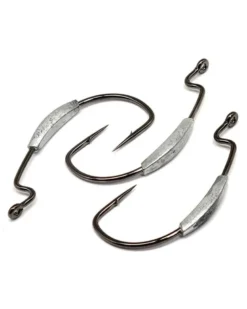 Gamakatsu Worm Superline Extra Wide Gap (EWG) Weighted Hooks NS Black