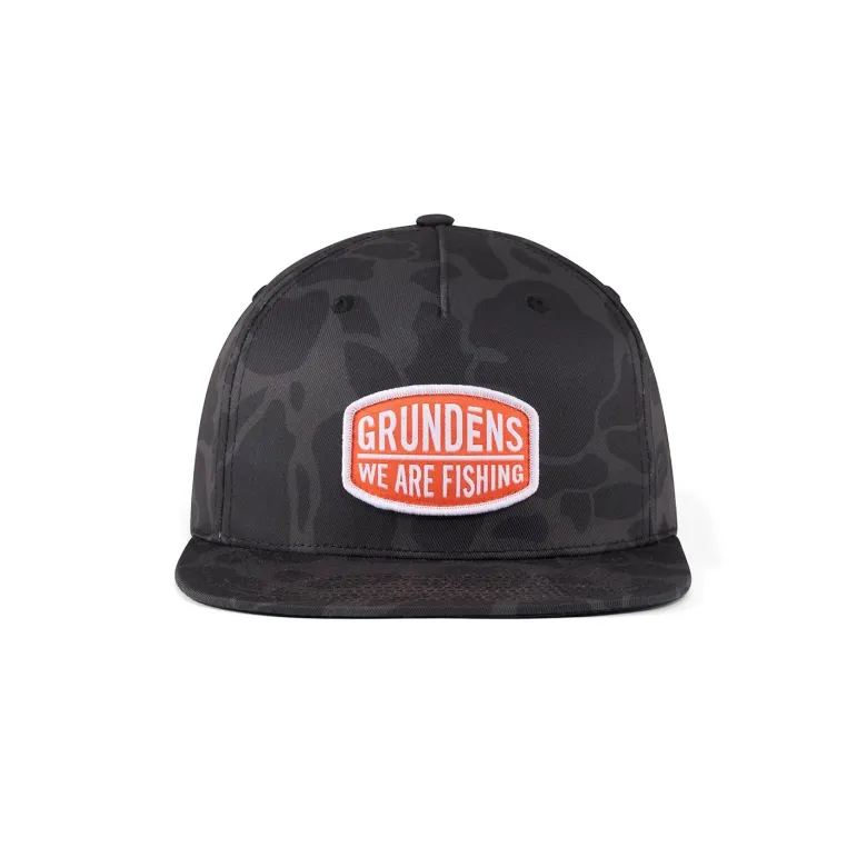 Grundens We Are Fishing Camo Trucker Hat