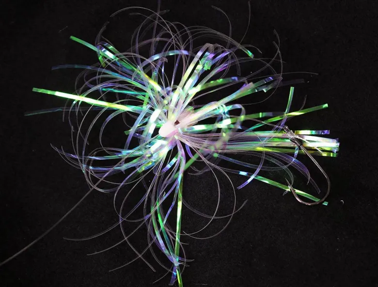 Jigging World Hi-Lo Flasher Rigs with Grub Holder Hooks