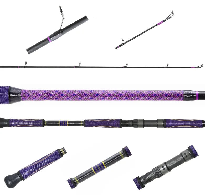 Jigging World MK2 7'6" Custom Spinning Rod - Purple