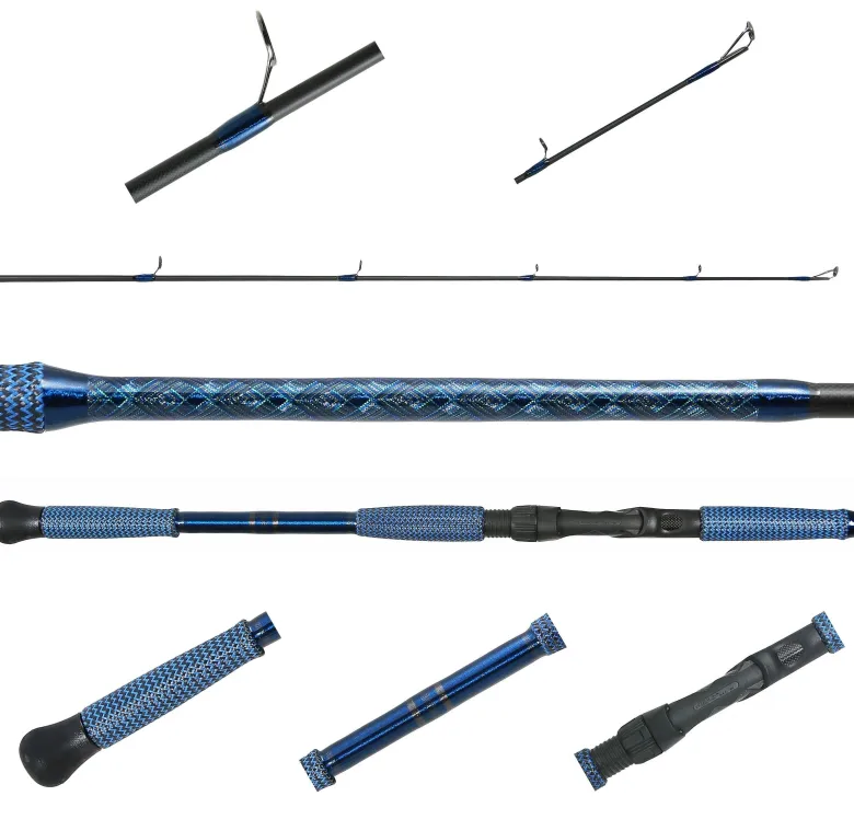 Jigging World MK2 7'6" Custom Spinning Rod - Blue