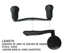 Jigging World Power Handle for Shimano Tranx 300 & 400 Baitcasting Reels