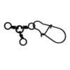 Jigging World 3 Way Swivel with Duo Lock Snap 10 Pack