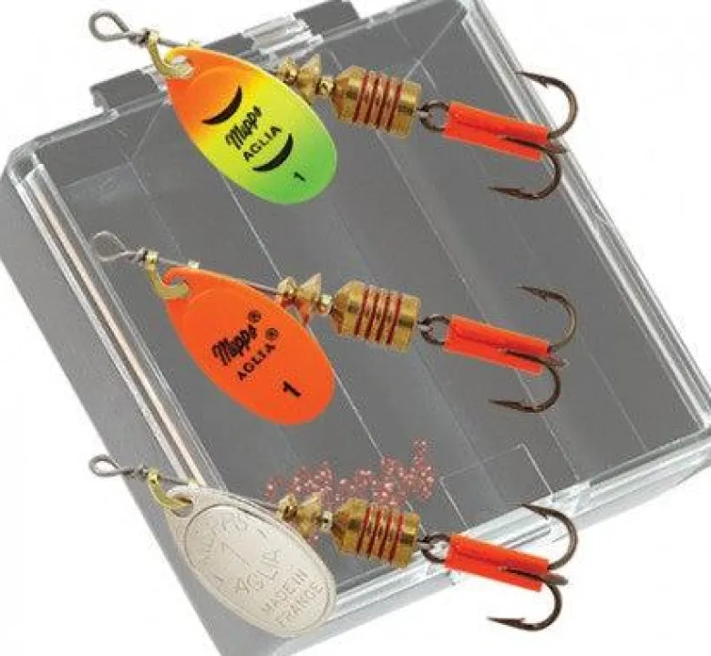 Mepps Trout Pocket Pac - #1 Aglia Plain Inline Spinners