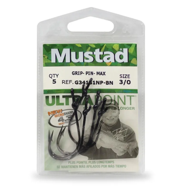 Mustad G34131NP-BN Grip-Pin Max Hooks