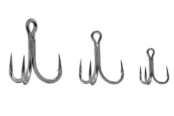 Mustad Jaw Lok 3X Strong In-Line Treble Hooks
