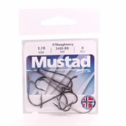 Mustad O'Shaughnessy Baitholder Hooks Black Knickel