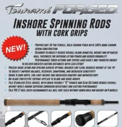 Tsunami 2024 Forged Inshore Spinning Rods