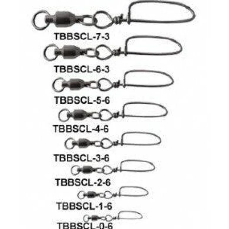 Tsunami TBBSCL Ball Swearing Swivels with Coastlock Snap