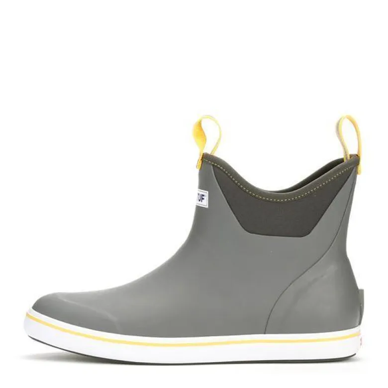Xtratuf Men's 6" Ankle Deck Boots Gray/Yellow