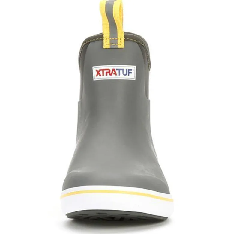 Xtratuf Men's 6" Ankle Deck Boots Gray/Yellow