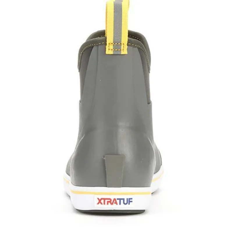 Xtratuf Men's 6" Ankle Deck Boots Gray/Yellow