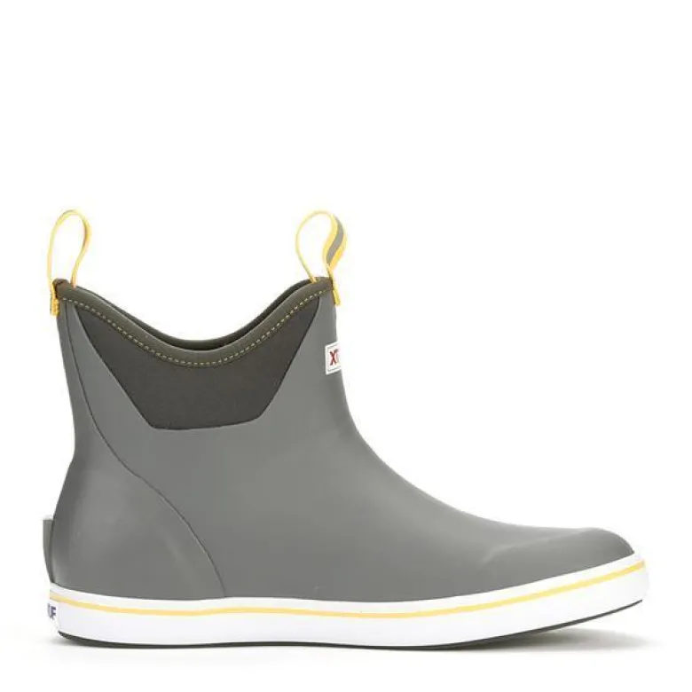 Xtratuf Men's 6" Ankle Deck Boots Gray/Yellow
