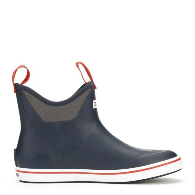 Xtratuf Men's 6" Ankle Deck Boots Navy/Red