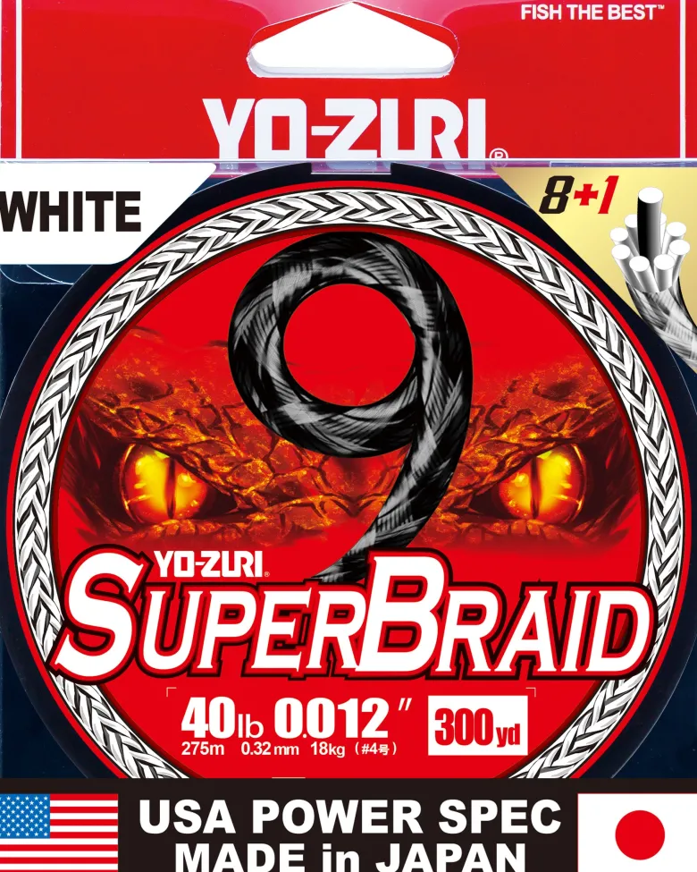 Yo-Zuri Superbraid 9 Braided Line White